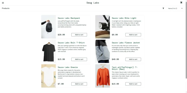 Swag Labs e-commerce.